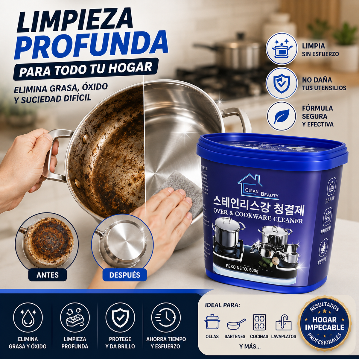 CLEAN BEAUTY - PASTA AZUL ANTI GRASA