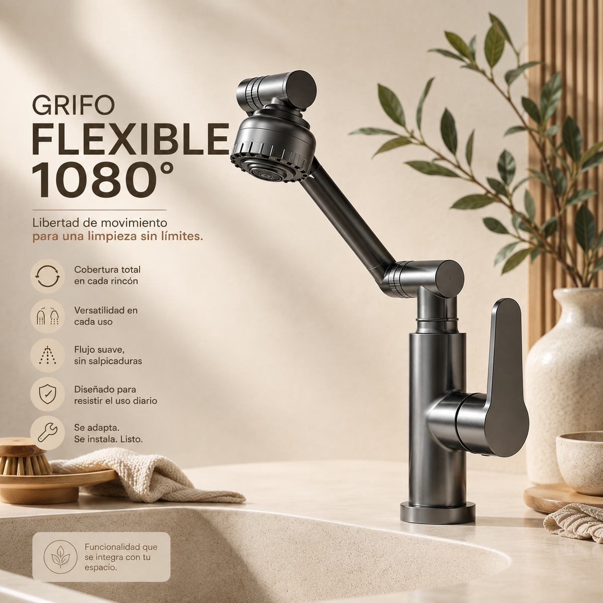 Grifo Flexible de 1080 Grados