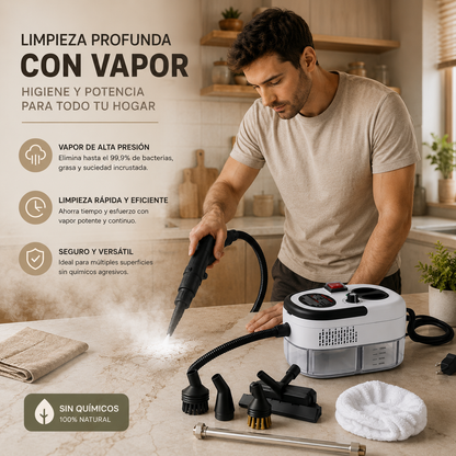 Limpiador A Vapor Presion - Portatil 2500w